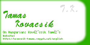 tamas kovacsik business card